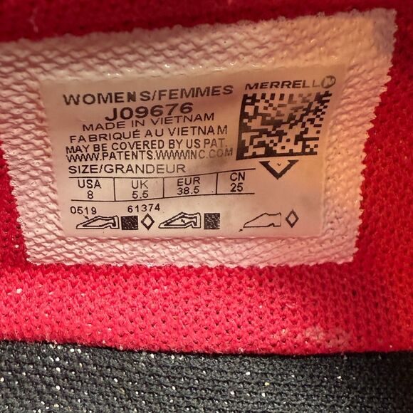 Merrell Vapor Glove 3 Women's 8 Pink Barefoot Trail Running Sneakers Low Top - Picture 9 of 10